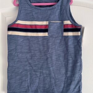 Kids Blue Tank Top with Stripes